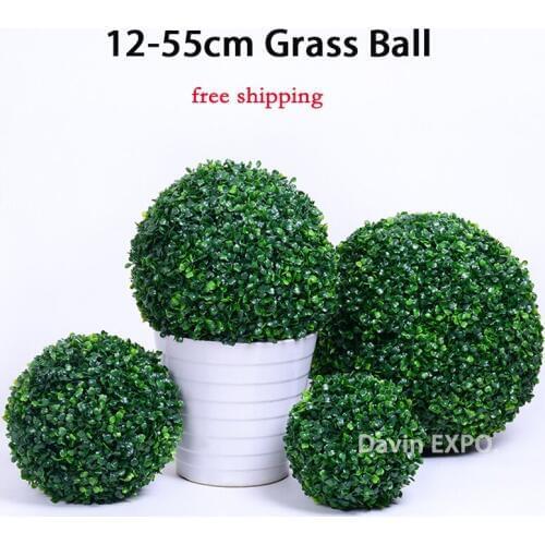 New Artificial Grass Topiary Kissing Ball Out/Indoor Hanging Ball For Wedding Party diy Hotel Home Yard Garden Decoration