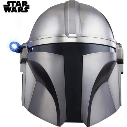 Original Star Wars 1:1 The Mandalorian Premium Electronic Helmet The Black Series Light Roleplay Collectible Mask Toys F0493