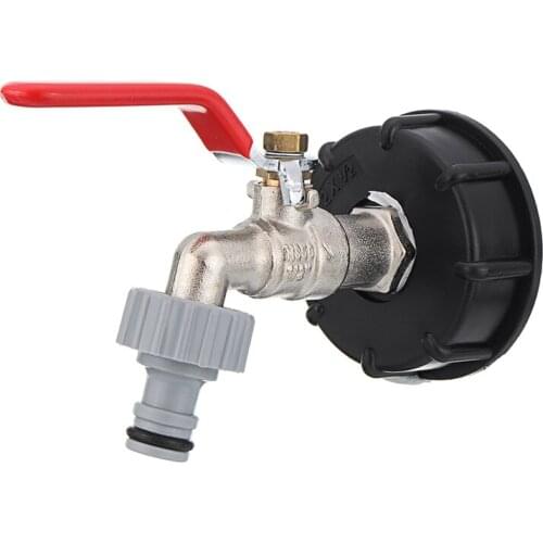 IBC Tank Adapter S60X6 To Brass Faucet 1/2" Replacement For Home Valve Fitting Parts Garden Water Connectors Joint Mouth Hose