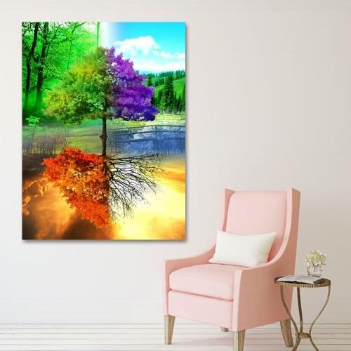 Scenery Picture Home Decor Nordic Minimalist Posters and Prints Wall Art Nature Landscape Canvas Painting for Bedroom