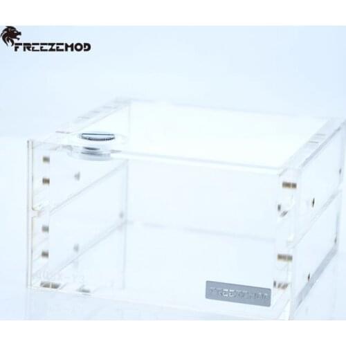 FREEZEMOD Transparent Acrylic Water Tank For Computer Water Cooler,Dual Optical Drive Industrial Water Tank, GQSX-Y3