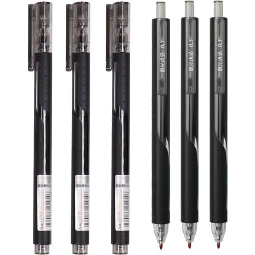 Quick drying ink Gel Pen 0.5 mm Black ink Rollerball High Quality Ultra Simple Gel Ink Pen Office School Writing Supplies