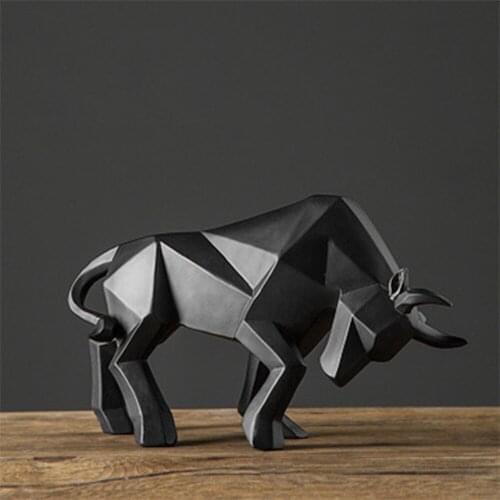 Modern Minimalist Resin Bull Sculpture Home Living Room Study Office Porch Creative Decoration Gifts