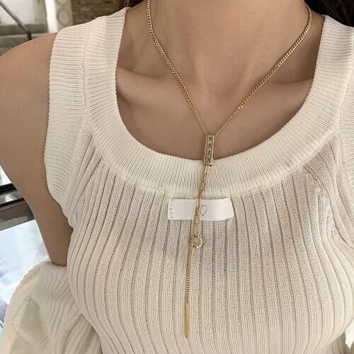 TIMEONLY Creative Circle Scroll Wheel Pendant Necklace Long Small Linked Chain Charms Necklace for Women Girl Party Accessories