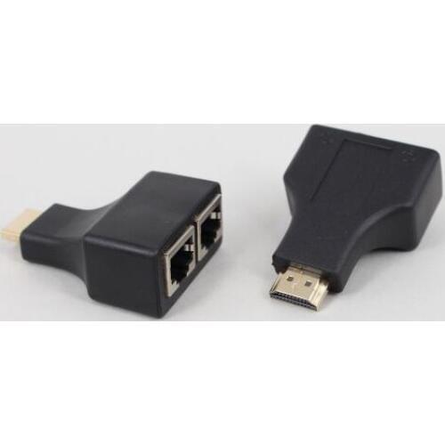Dinto High Quality 2pcs 1080p HDMI To Dual Port RJ45 Network Cable Extender Over by Cat 5e / 6 1080p Accessories wholesale
