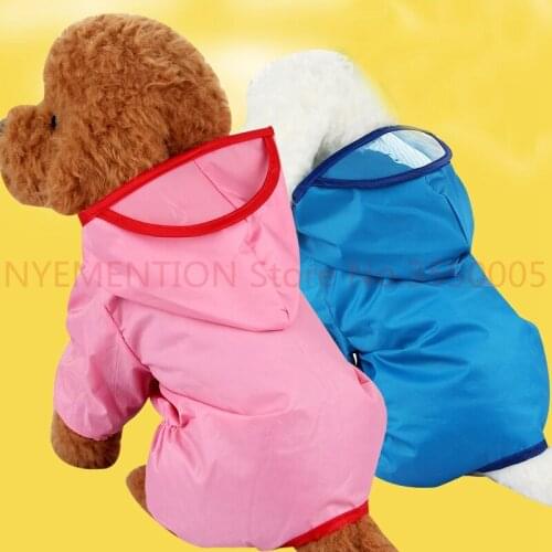Waterproof Dog Puppy Raincoat Dog leisure Hoodies Apparel Raincoat Jumpsuit Hot Selling Pet Costume 50PCS