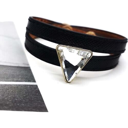 TOTABC Boutique Jewelry Bracelet Punk Crystal Beads Ethnic Tribal Wristband Multilayer Rhinestone Leather Bracelet