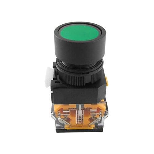 Green Sign On-Off Momentary Push Button Switch 1 N0 1 NC Normally Open Close