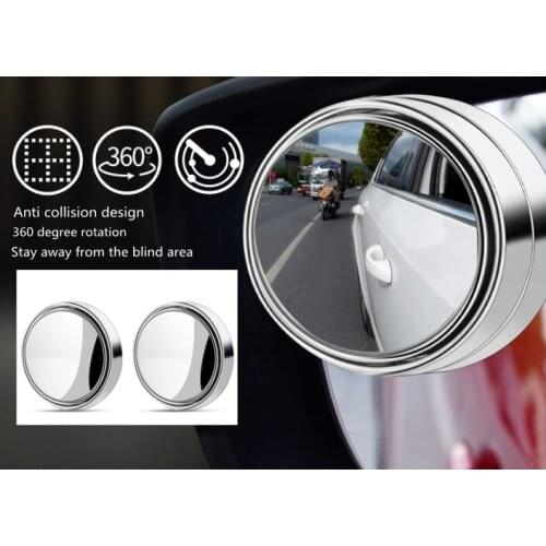 2 Pcs Universal 360 Degree Adjustable Rearview Mirror Reversing Wide Angle Auxiliary Blind Spot Car Accessories