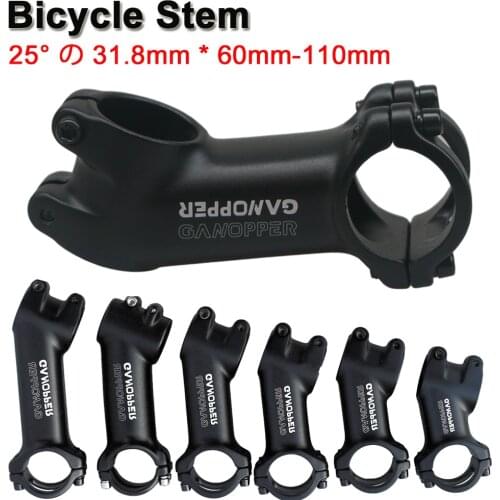 25 Degrees Bicycle Stem Riser 31.8 MTB Short Handlebar Stem 31.8mm Mountain Road Bike Stem 60mm 70mm 80mm 90mm 100mm 110mm Parts
