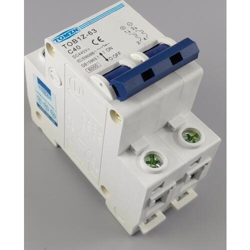 2P 40A DC 440V Circuit breaker MCB C curve