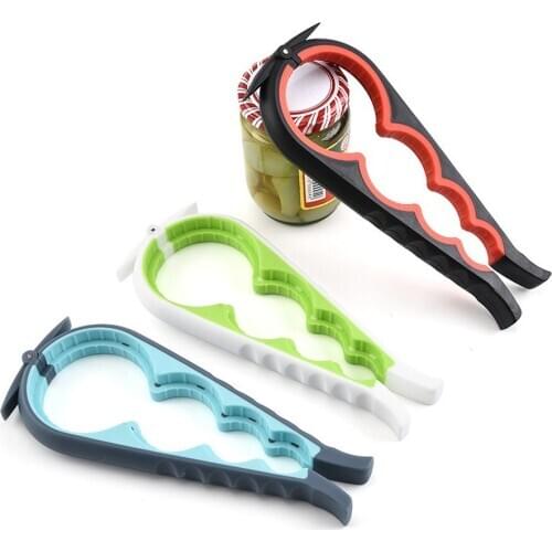 4 In 1 Jar Opener Handy Screw Cap Jar Openers Multi Purpose Can Opener Bottle Lid Grip Wrench Bottle Kitchen Gadgets