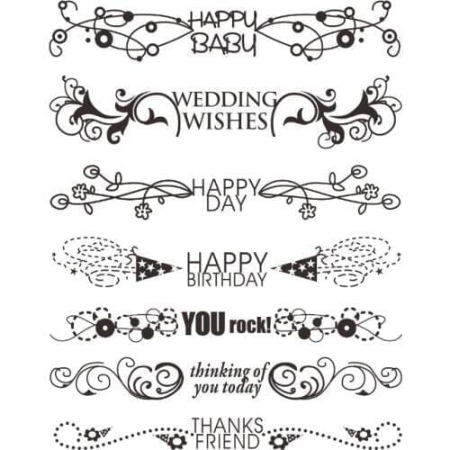 English words Clear Stamps Scrapbook Paper Craft Clear stamp scrapbooking X0012