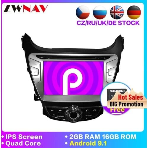 Android 9.1 Car multimedia DVD player GPS Navi For Hyundai ELANTRA Avante I35 2011 2012 2013 radio tape recorder IPS auto stereo