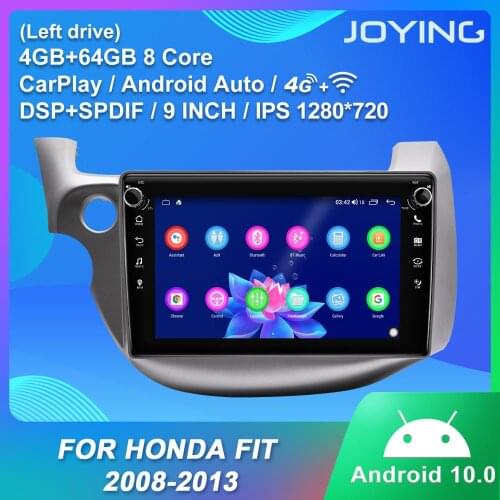 Android car radio player 4GB RAM GPS Navigation support wireless carplay/Android auto/4G stereo BT For Honda Fit 2008-2013 IPS
