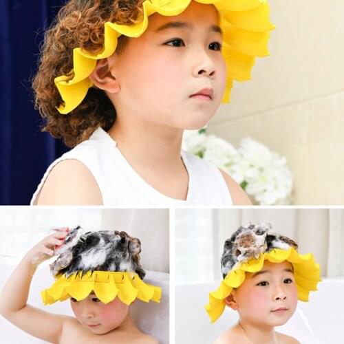 Safe Shampoo Shower Bathing Bath Protect Soft Cap Hat For Baby Wash Hair Shampoo Hat Bath Protect Soft Infant Cap