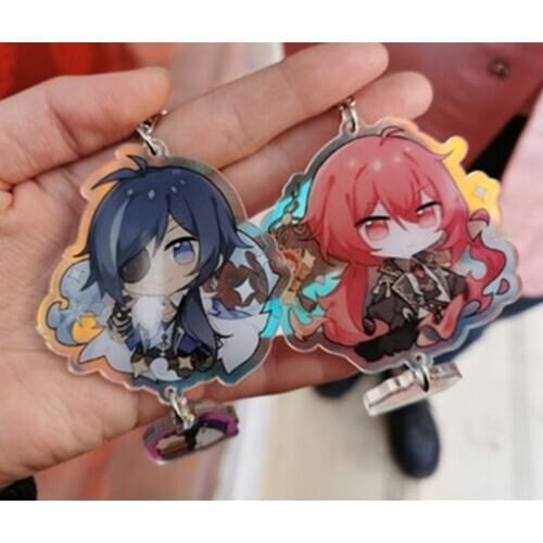 Cosmile Genshin Impact Wen di Zhong li Acrylic keychain keyring pendant strap cute Collection Limited cosplay cos Gift