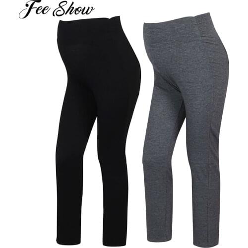 Maternity Pants Pregnant Women Straight Loose Casual Solid Yoga Trousers Comfy Cotton Spring Autumn Pregnancy Long Pant