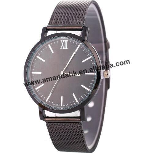 Fashion Casual Men Mesh Watch Ladies Fashion Dress Geneva Bangle Watch Wrap Girl Summer Watches YW