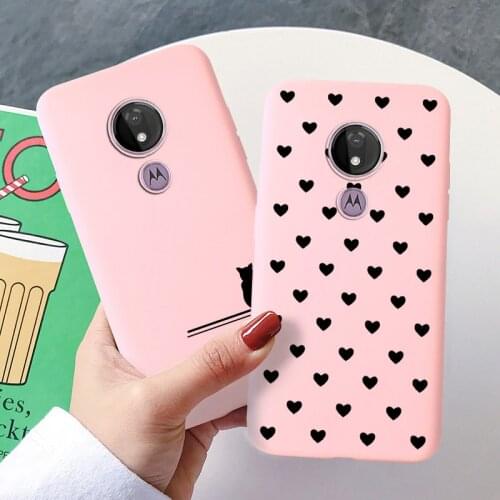 SFor Motorola Moto G7 Power Case Silicone Back Phone Bumper On For Moto G6 2018 E5 Play Go Cover Coque Soft Candy Color Lovely
