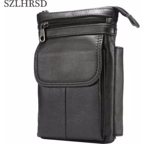 Cell Phone Case Genuine Leather zipper pouch Belt Clip Waist Purse cases Cover UMIDIGI A3 Pro Oukitel WP1 Ulefone Armor 3T