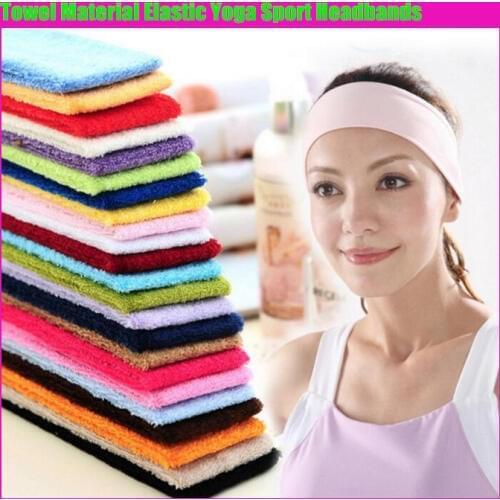 Towel Material Elastic Headbands,Women&Maen Lady Girl&Boy Fashion Pure Color Stretch Hair Band Hair Accessories