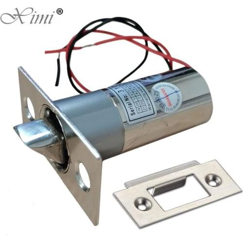 DC12V electric control lock small electronic lock mini electric bolt lock solenoid door lock stroke mortise lock