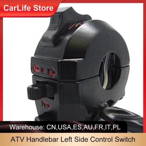 Hotest 1 Piece Handlebar Left 7/8" Motorcycle Dirt Bike ATV Turn Signal Horn Light Low High Beam Left Switch Drop Shipping