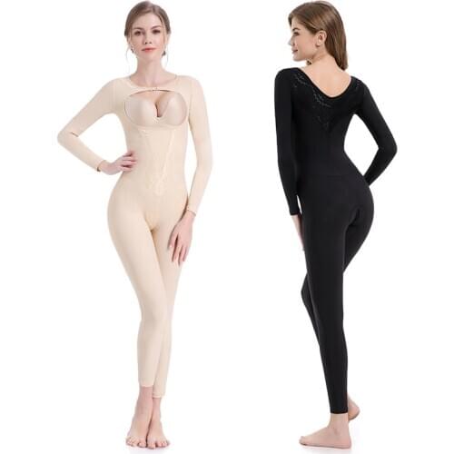 MANN LENNO Bodysuit Shapewear Full Body Shaper Waist Trainer Women Abdomen Shapers Slimming Sheath Seamless Corset Slimmer