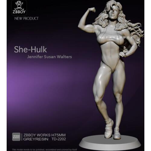 1/24 Resin Figure Kits Tough girl model self-assembled TD-2202