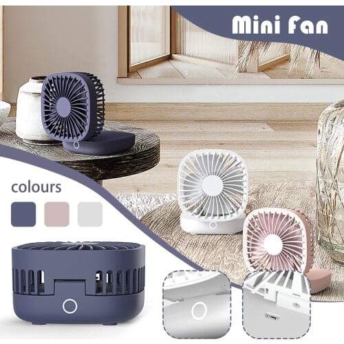 Desktop Fans Mini Portable Folding Usb Small Fan Mute Personal Angle Adjustable Usb Rechargeable Fan Handheld Ventilador#g4