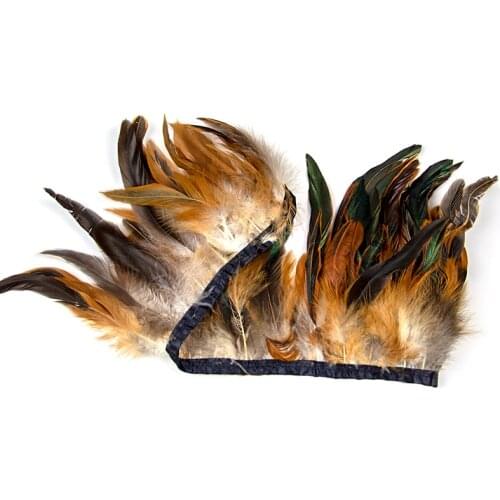 1M Natural Rooster Feathers Trim Fringe for craft Plumage 15-18cm Feathers Dress Ribbon DIY Sewing clothing Party Decorations