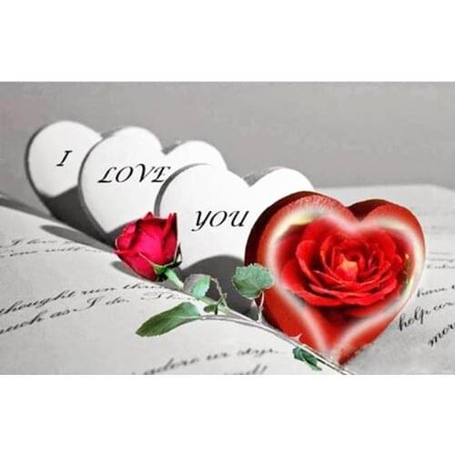 New product hot diy diamond painting love picture full diamond square diamond cross stitch rhinestone artist home decoration