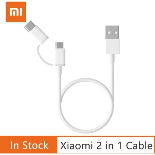 Original Xiaomi Two in One Charging Cable Micro USB to Type-C Support Fast Charge for Xiaomi Smart Phone Xiaomi Mi Pad