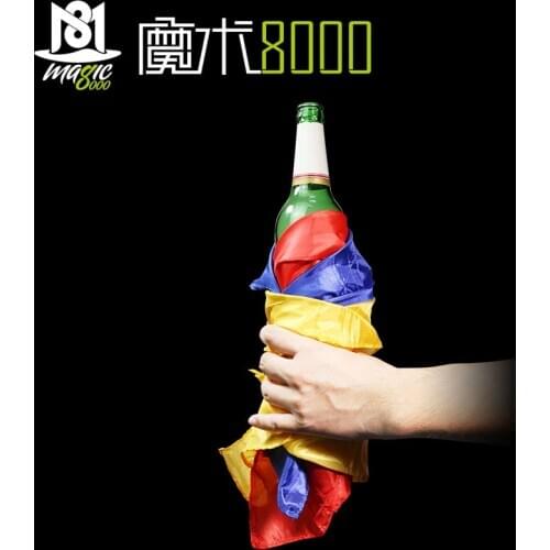Appear Bottle from Silks Scarves Stage Magic Tricks Props Toys Professional Magician