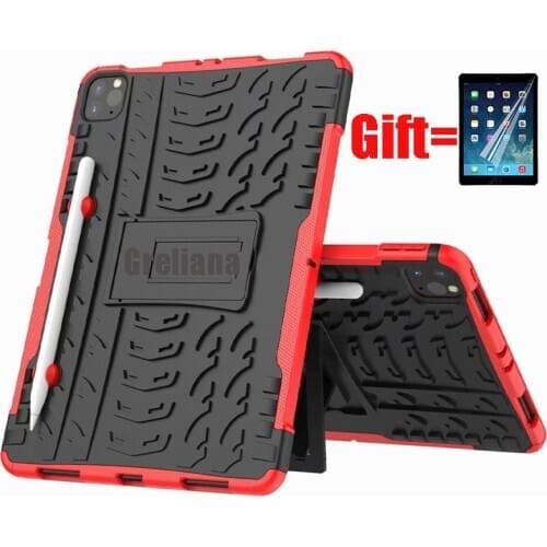 Shockproof Armor Case For New iPad Pro 11 2020 Case With Pencil Holder Flip Stand Cover For iPad Pro 11" A2068 A2228 A2230+Film