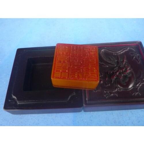 Rare Old Qing Dynasty Tian Huang stone seal, with Sandalwood box, best collection&adornment,Free shipping