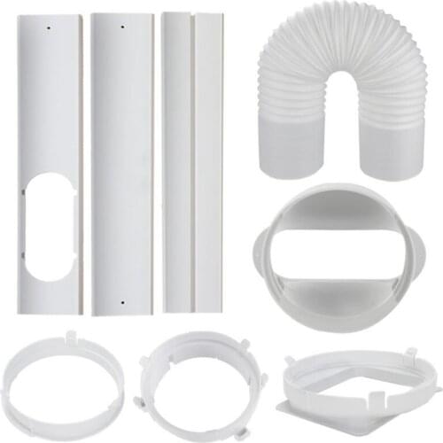 AD-5 Inches Adjustable Portable Air Conditioner Window Kit Slide Plate Wind Shield Window Adapter Connector A/C Accessories