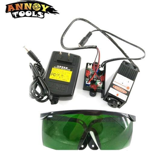 450nm 2500mW 12V High Power TTL Adjustable Focus Blue Laser Module DIY Laser engraver accessories 2.5W laser head+eyewear