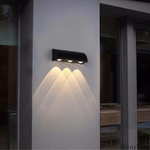 Moden led wall light with for outside garden dust-proof wall decoration lamp balcony corridor courtyard