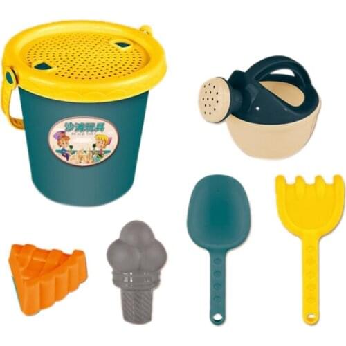 Outdoor Beach Toys for Childrens, Boy Girl Decided Mingzi Outdoor Water Digging Sand Shovel Bucket Tool Trolley Set