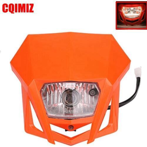 Universal Motorcycle Headlight Fairing Dirt Bike Supermoto Headlamp For MX KLX KX KLR XR CRF DRZ RMZ RM WR YZ XT TTR