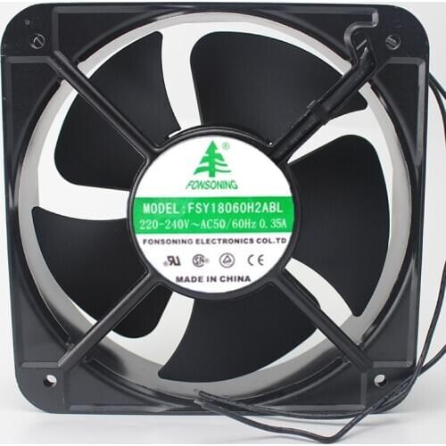 FONSONING FSY18060H2ABL Server Cooling Fan AC 240V 0.35A 180x180x60mm 2-wire