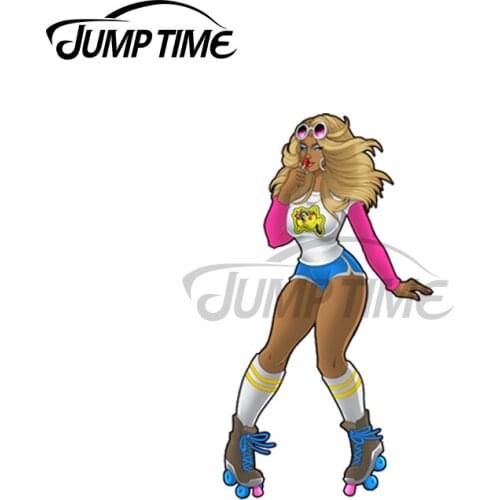 Jump Time 13 x 8.9cm For 80s Sexy Baby Auto Car Stickers and Decals Trunk Bumper Motorcycle JDM ATV Vinyl Decal Car Wrap