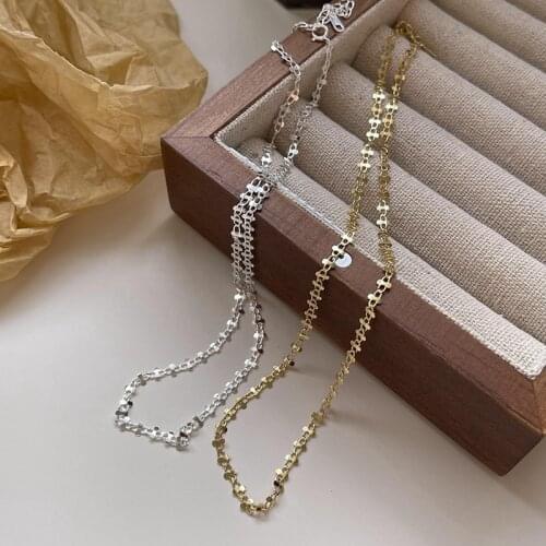 Silvology 925 Sterling Silver Irregular Weave Chain Choker Necklace for Women Elegant Japan Korea Necklace Minimalist Jewelry
