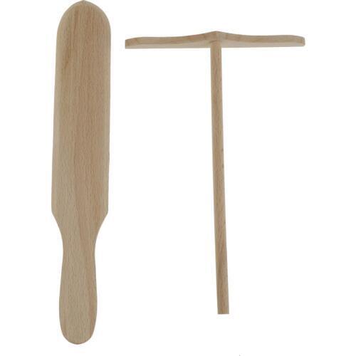 1PCS Practical Wooden Pancake Spreader Crepe Tortilla Rake Batter Spreading Kitchen Utensil Pie Tools