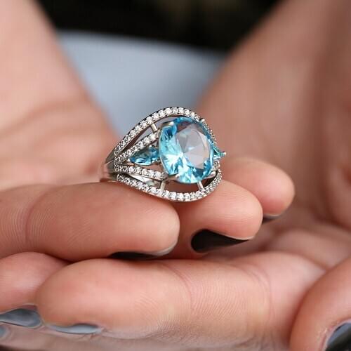 Trendy Luxury Elegant Rings For Women Fine Zircon Rings Fashion Jewelry