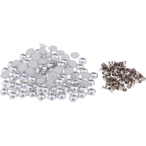 100 Sets Plastic Dome Studs Rivets Punk Rock for DIY Bags Shoes Bracelets