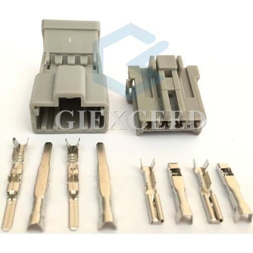 4 Pin 6098-0244 6098-0243 Electrical Wiring Connector Female Male Automotive Socket With Terminals