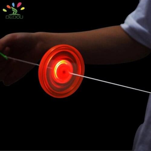 3pc Flash Pull Line Led Flywheel Hot Fire Wheel Glow Flywheel Whistle Creative Classic toys for Children Gift